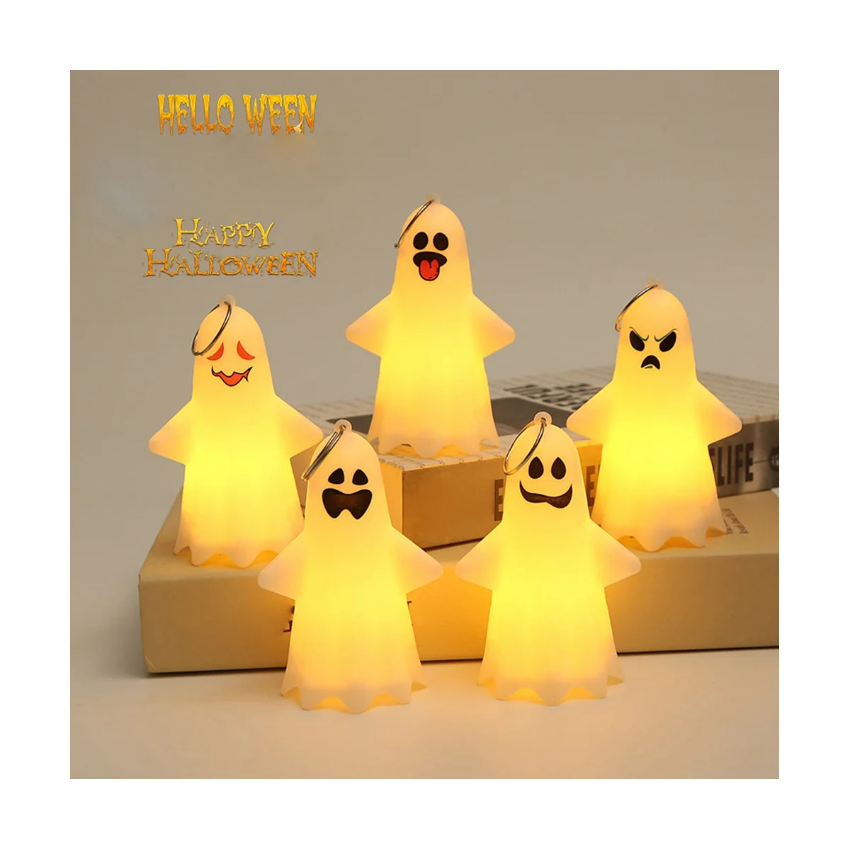 

Halloween Decoration Ghost Lamp Desktop Decoration Halloween Ornament Ghost Lamp Ornament Decoration Ornament