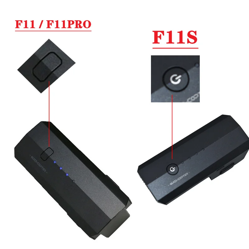 Côté de la batterie avec étiquette indiquant les spécifications, pour drone SJRC F11 PRO.