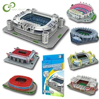 Miniature Football Field 3D DIY Puzzle World Famous Stadiums Models Football Game Peripheral Toys Fans Birthday Toys Gifts DDJ 1