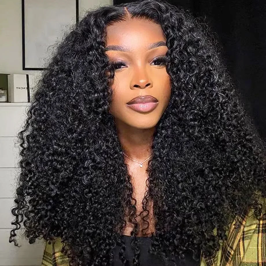 Kinky Curly Wigs 13x6 HD Lace Frontal Wig Human Hair 4C Curly 13x4 Lace Front Human Hair Wigs Glueless 6x4 HD Lace Closure Wig