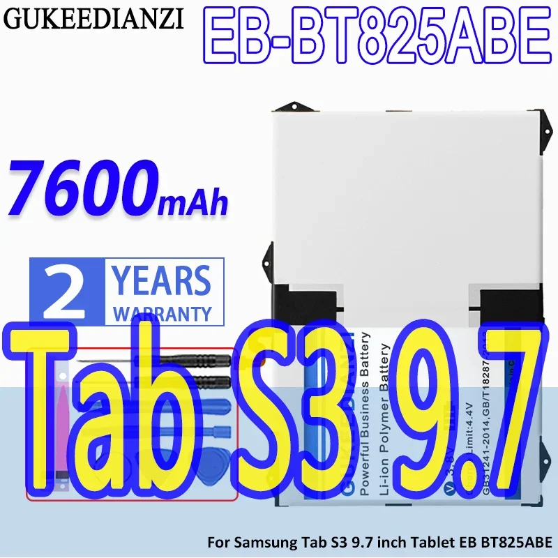 

High Capacity GUKEEDIANZI Battery EB-BT825ABE 7600mAh For Samsung Tab S3 9.7 inch Tablet EB BT825ABE