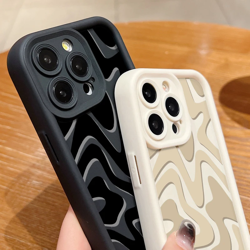 Striped Silicone Shockproof Candy Color Phone Case