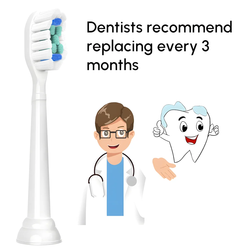 8pcs Replacement Toothbrush Heads Compatible with Philips Sonicare Electric Toothbrush Professional Brush Heads Refill 4100 5100