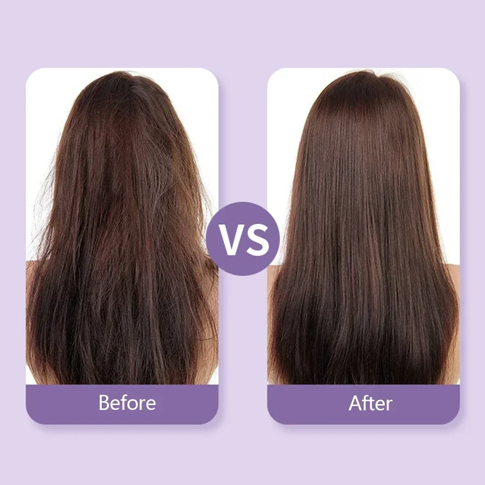 Hair Straightener Brush 3 Levels 60s Anti-Scald Heat Up Cordless Rechargeable Hot Comb 4000mAh Battery Straightener Brush 5