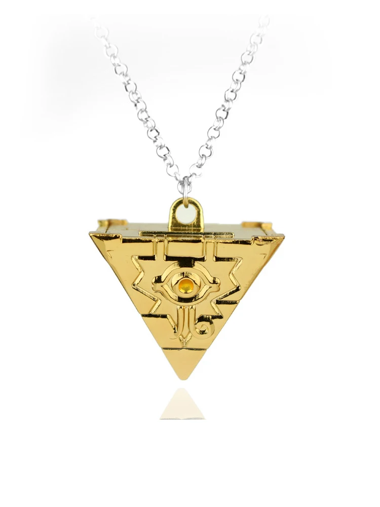 Anime 3D Yu-Gi-Oh Necklace Puzzle Yugioh Pendant Necklace Cosplay Pyramid Egyptian Eye Of Horus Long Chain Jewelry necklace pendant anime necklace game necklace