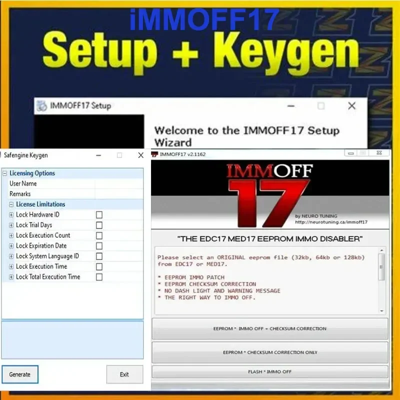 

IMMOFF17 Car Software EDC17 MED 17 Immo Off Ecu Program Function EEPROM IMMO PATCH Checksum Correction To IMMO OFF Flash