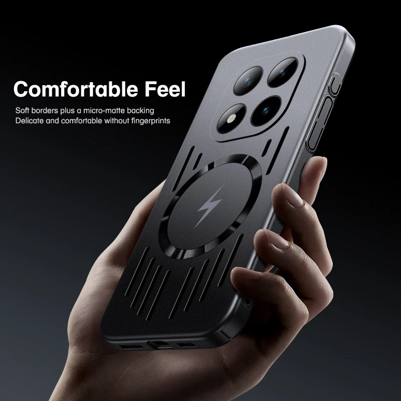 Luxury Magnetic Heat Dissipation Phone Case with Breathable Design