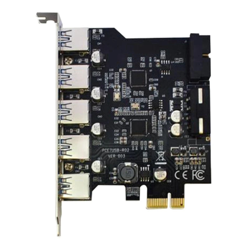 

USB 3.0 PCI-E Expansion Card 5 Ports Hub Adapter External Controller PCI Express Card,With Internal 19-Pin Connector