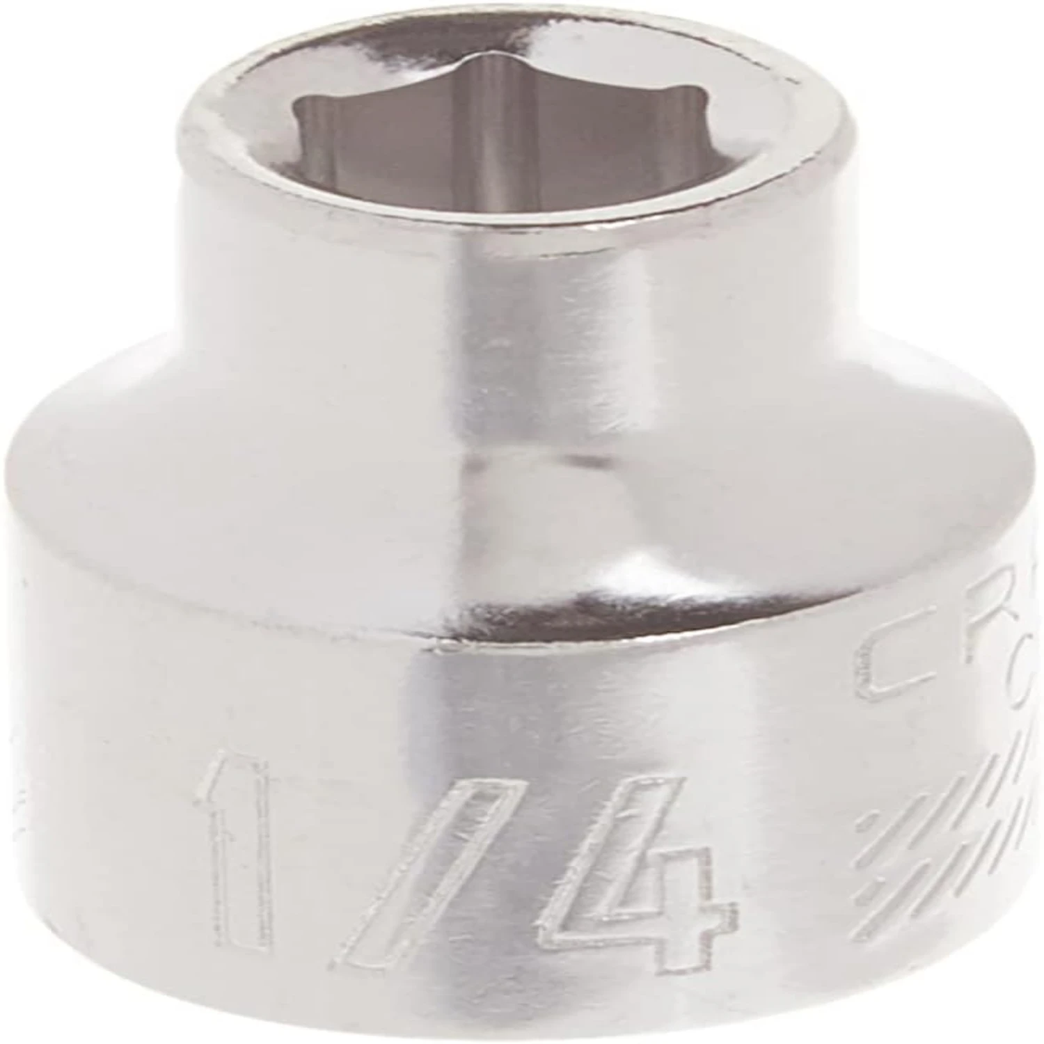 Durable and reliable shallow 6-point SAE 1/4-inch socket for 3/8-inch drive-Easy-to-use tool for tightening and loosening fast