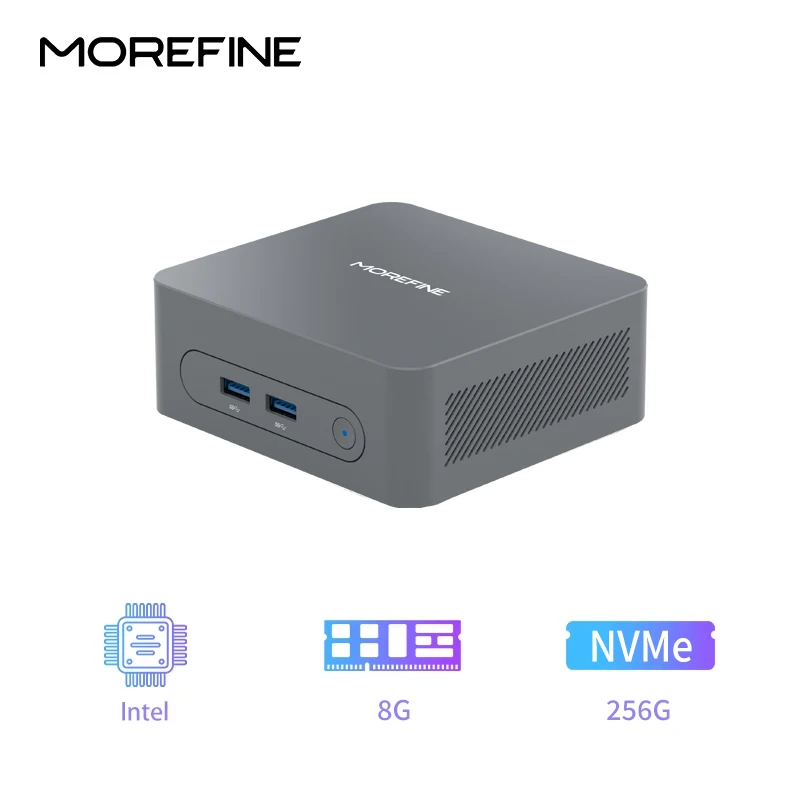 thumbnail image 1 of MOREFINE M8 N150 MINI PC WiFi 5 BT5.0 DDR4 32G 1TB NVME Windows11 Pro Mini computadora SSD de doble canal PC portátil para juegos, 1 of 5