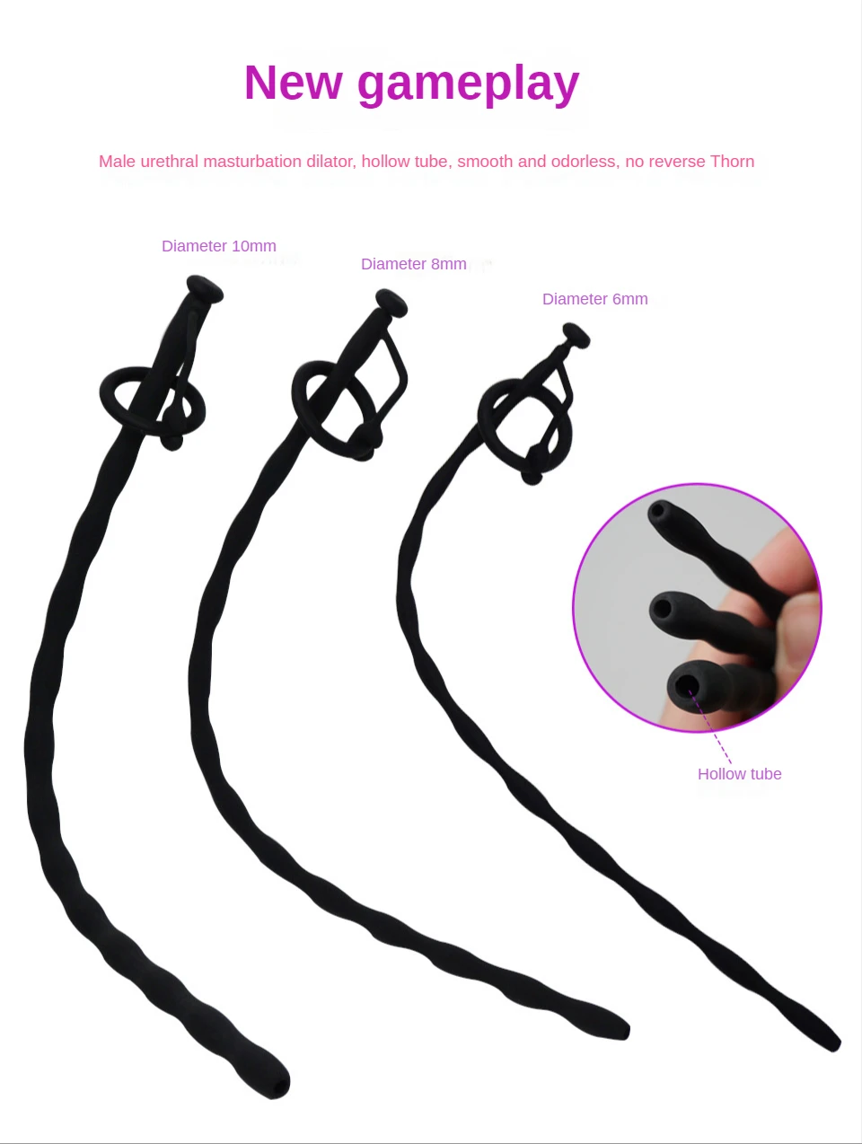 Urethral Sounding Catheter Dilators Long Hollow Penis Plug With Stopper Horse Eye Stimulator Prostate Massage BDSM Men Sex Toys