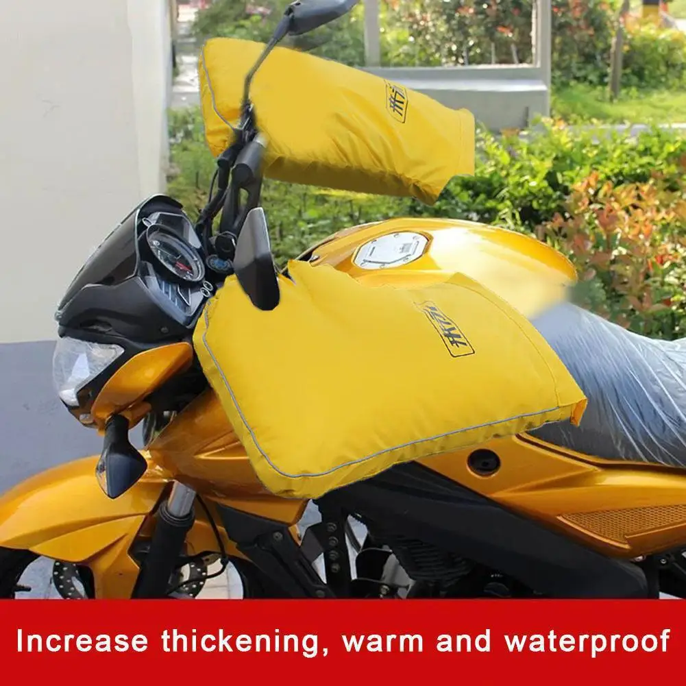 

Waterproof Motorcycle Handlebar Gloves Winter Hand Warm Windproof Protector Scooter Cover Handle Motorbike Liner Gloves Fle L7Y4