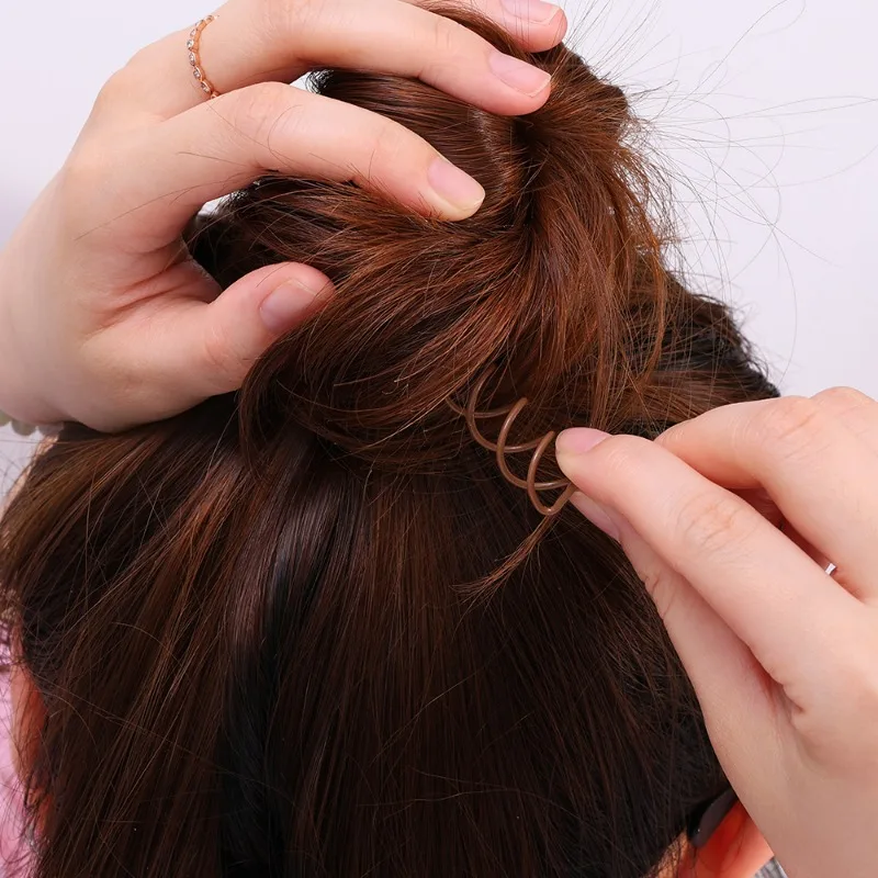 Women Spiral Hairpin Girls Minimalist Twist Barrette Lady Helical Hairclip Female Fixed Shape Bobby Pin Headwear Hair Accessory