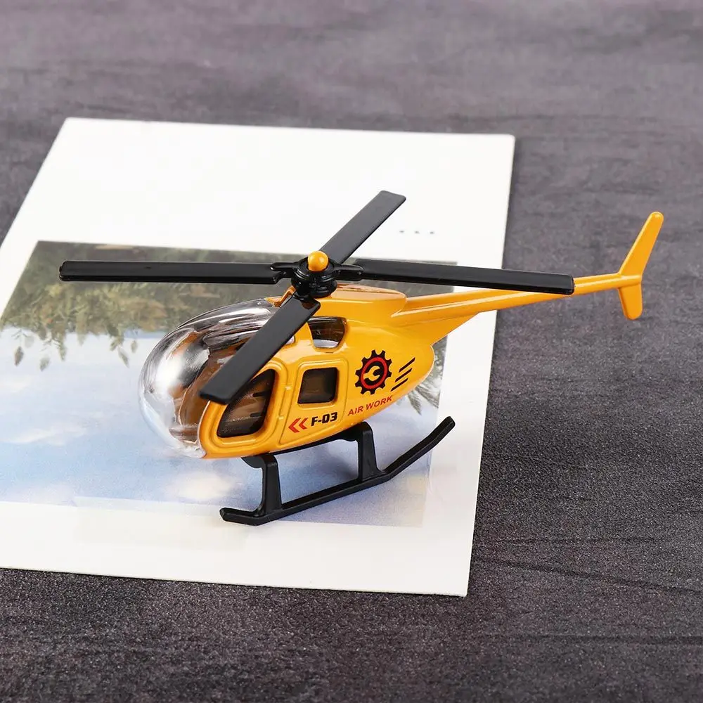 1Pcs New Children Helicopter Toy Alloy Airplane Model Simulation Metal Flying Model Toy Sound and Light Kids Gift 2