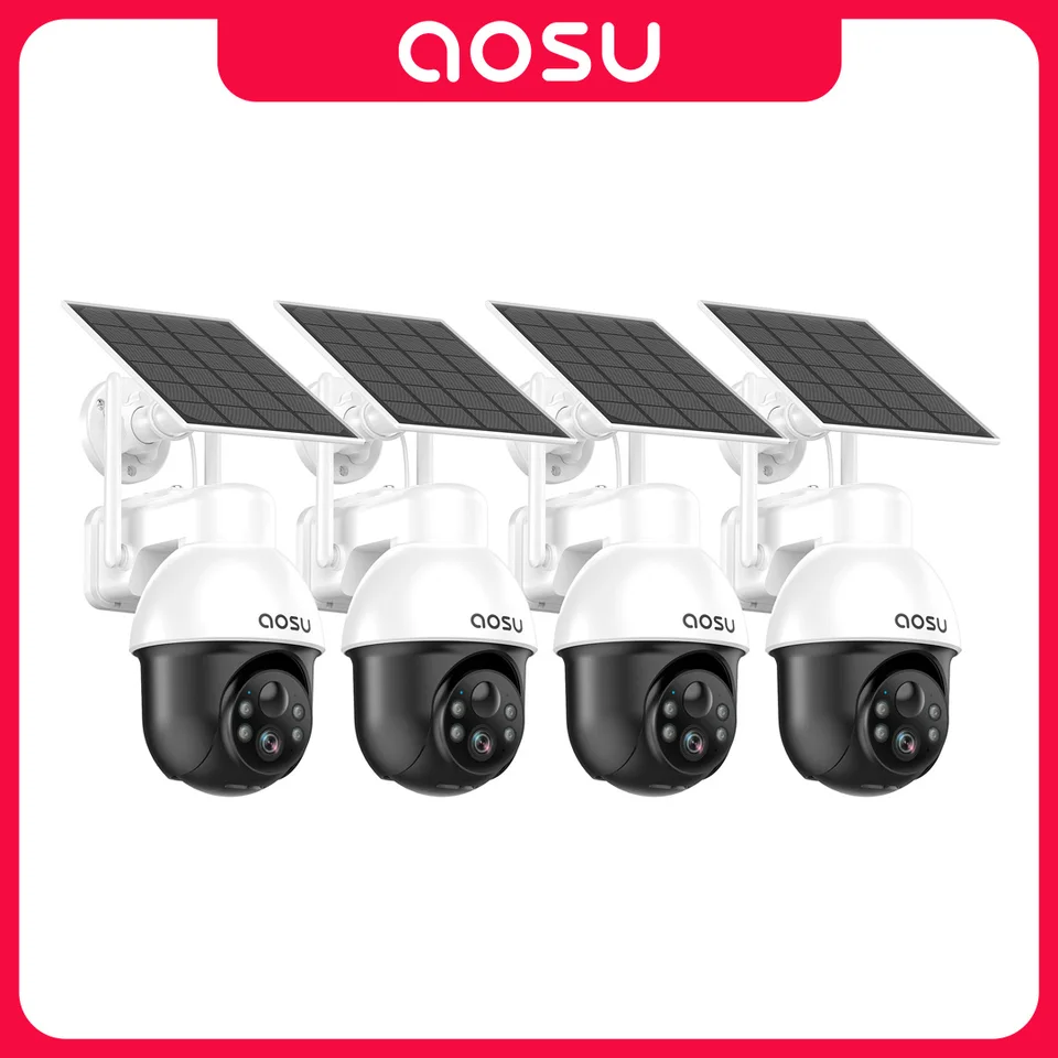 Solar Powered 3MP PTZ WiFi Security Camera