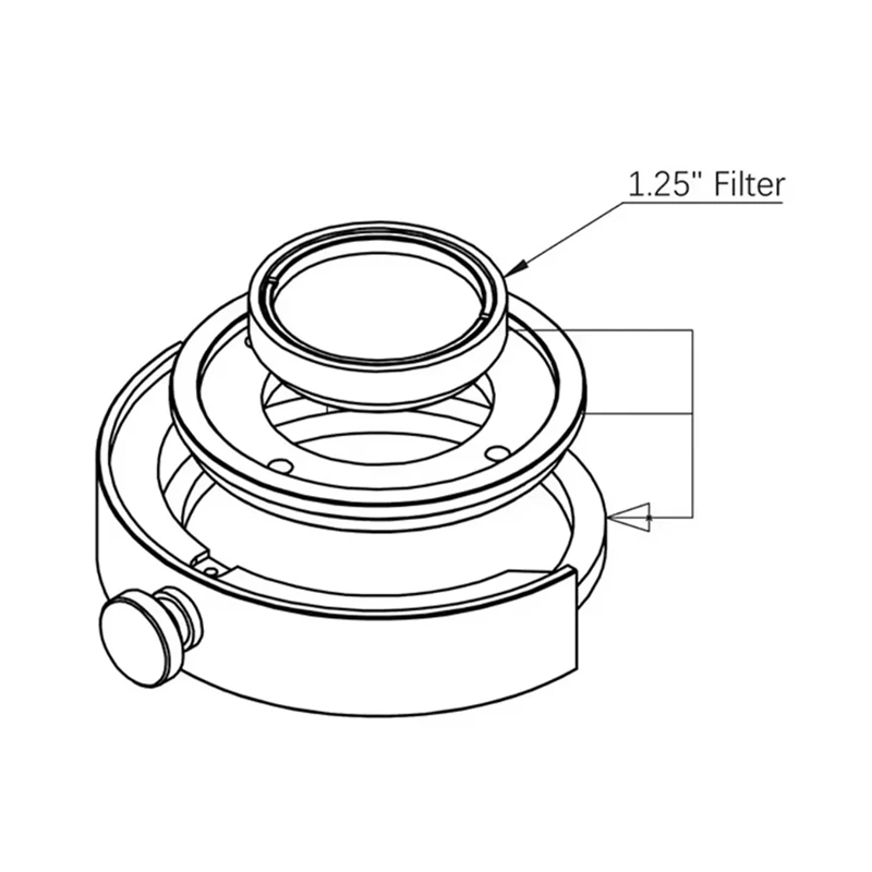 Filter Adapter Ring M48-M28.5 2' To 1.25' Adaptable To Cycling And Camping Filter Wheel / Drawer