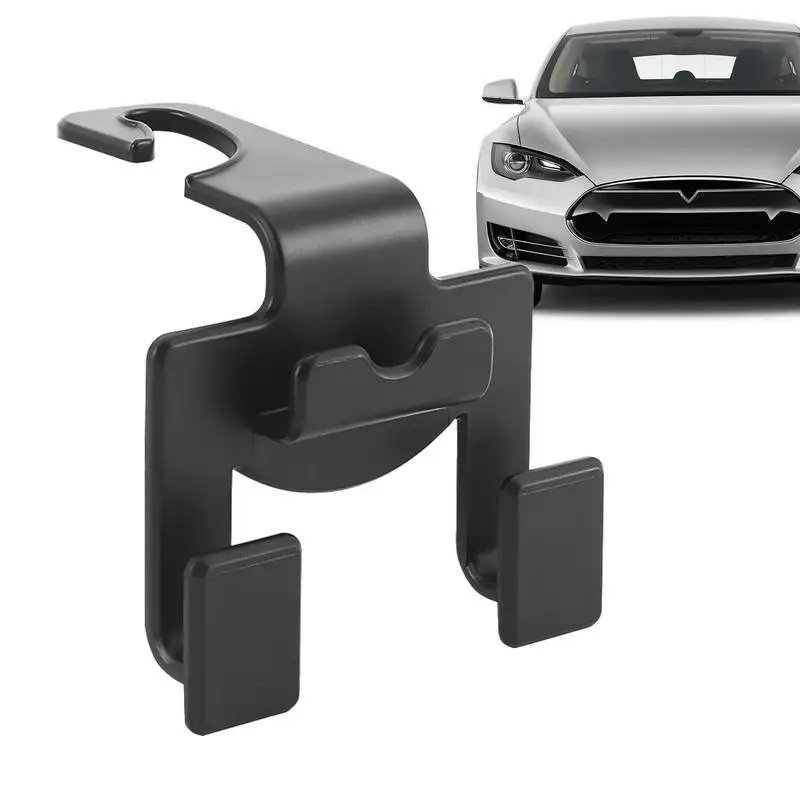 

Car Back Seat Phone Holder ABS Multi Functions Strong Load-Bearing Hooks for Clothes Hats Backpacks Interior Accessories