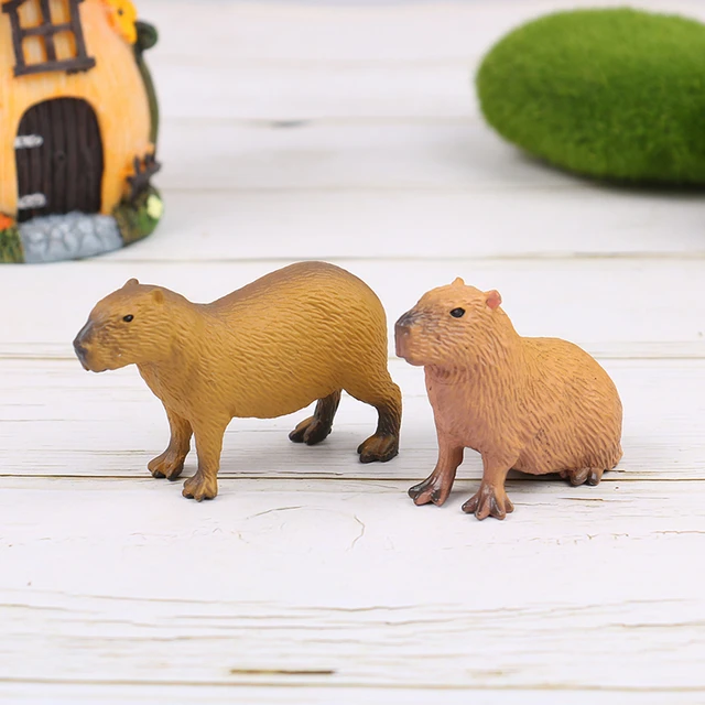 New Simulation MIni Cute Wild Animals Model Capybara Action Figure  Children's Collection Toy Gift Simulation Animals