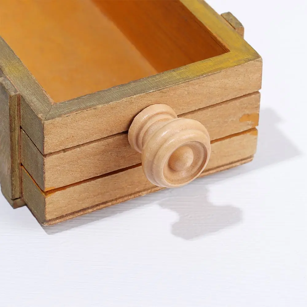 Wooden Retro Cabinet Dresser Drawer Knobs cabinet drawer knobs Single Hole Cupboard Handle with Screw Wardrobe Pulls Handle Furniture Hardware