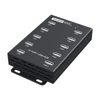 Sipolar A-300 10 Port Industrial Metal usb 2.0 hub for Litecoin mining Bitcoin Miners with power adapter 1 Year Warranty 1