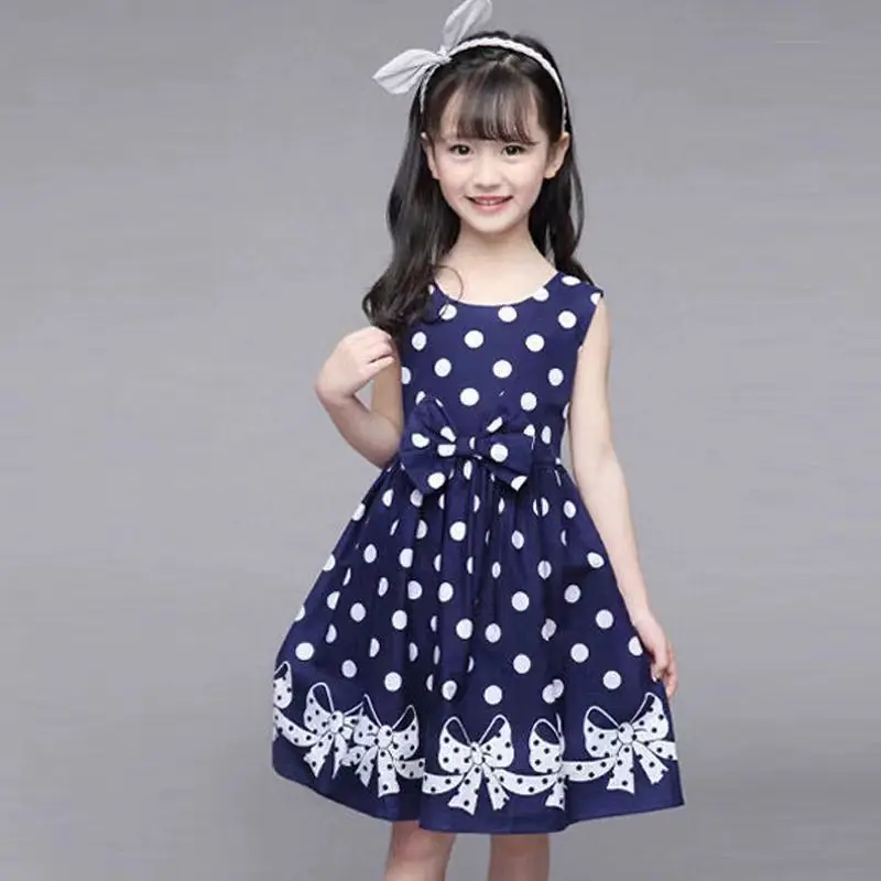 

New Girls Dress Summer 2023 Fashion Princess Baby Kids Sleeveless Casual Dresses Children Clothes Vestido Teenage 6 8 10 12 Year