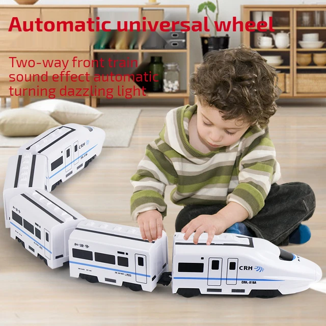 1:8 Harmony Railcar Simulation High-speed Railway Train Toys for Boys Electric Sound Light Train EMU Model Puzzle Child Car Toy 1