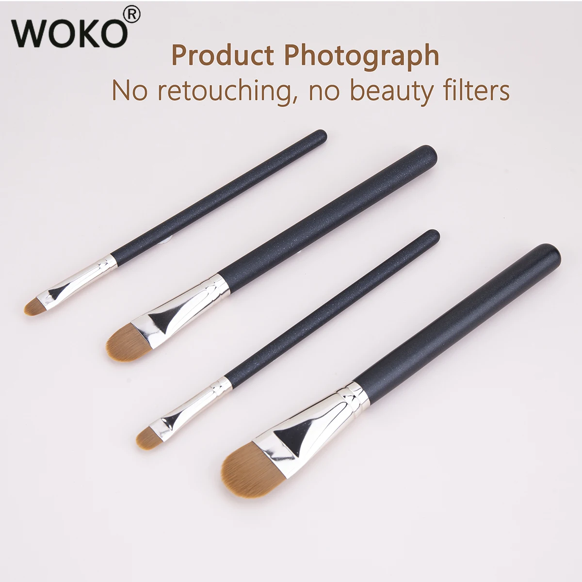 Makeup Brush 4 Types Sizes Upgraded Ultra-thin Foundation Concealer Makeup Brush Professional Liquid Foundation Cream Concealer Make-up Tool