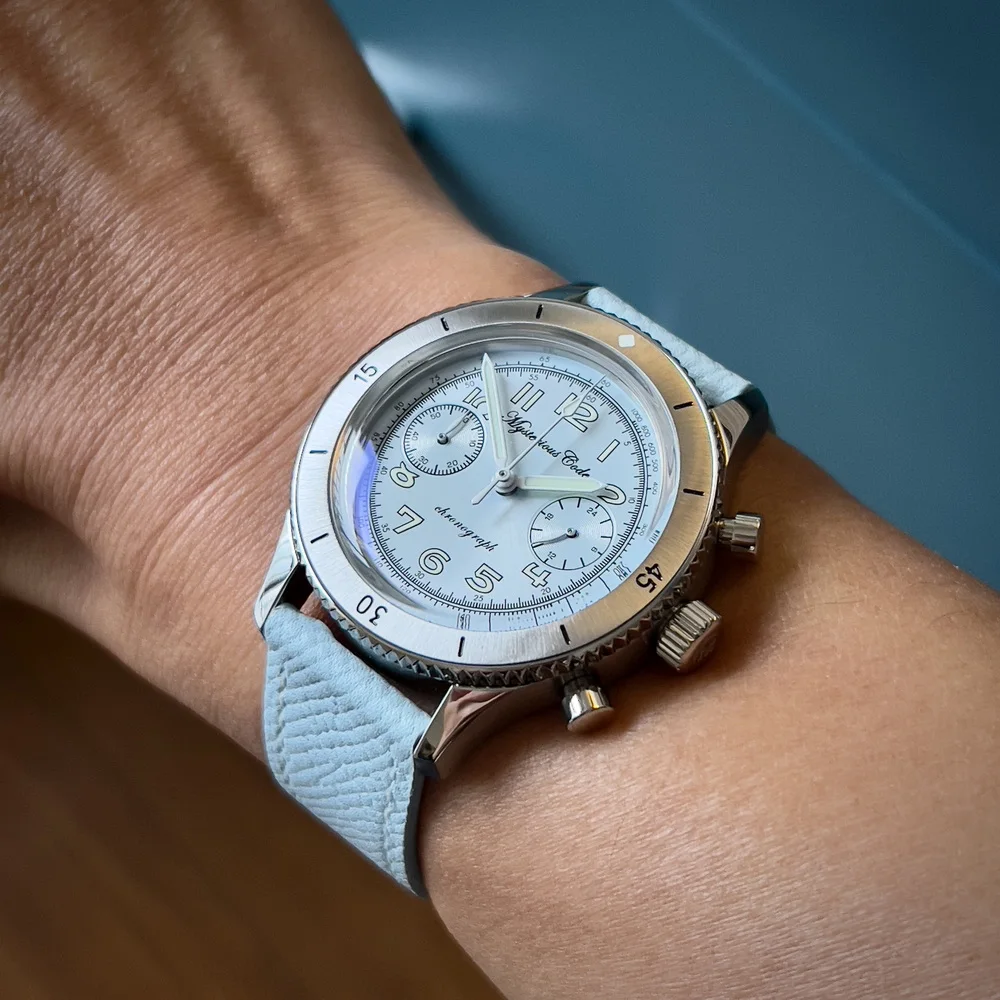 

Часы-хронограф мужские Кварцевые водонепроницаемые до 50 м, 37,5 мм