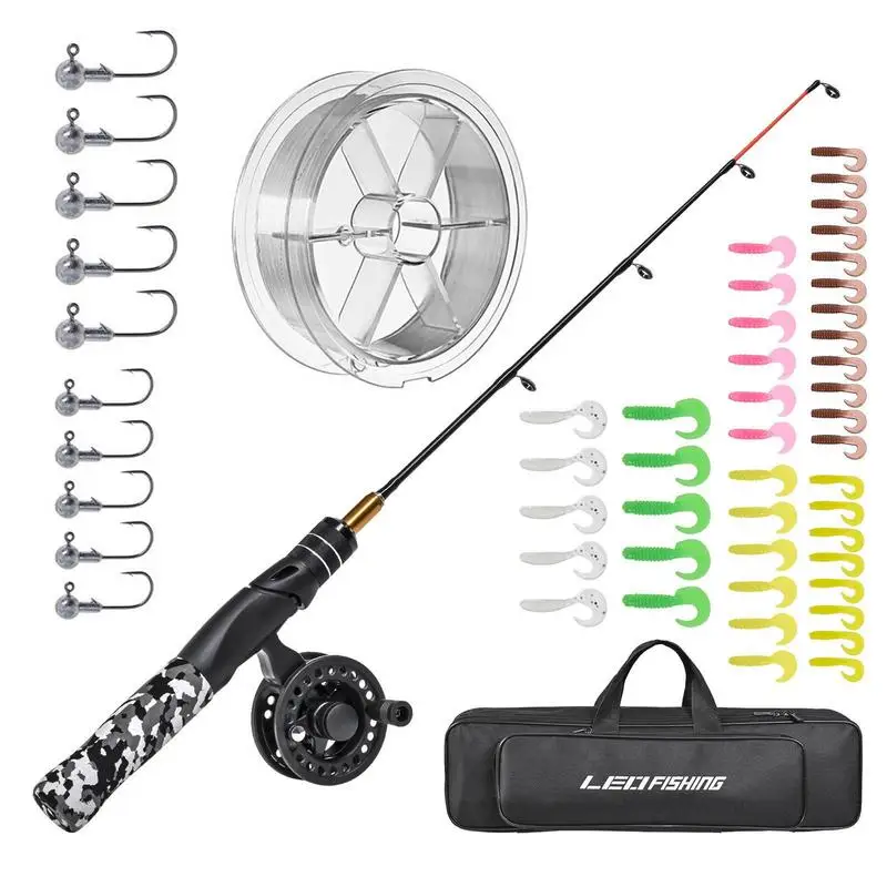 Ice Fishing Rod Portable Set Fishing Reel Line Ultralight Pole With EVA