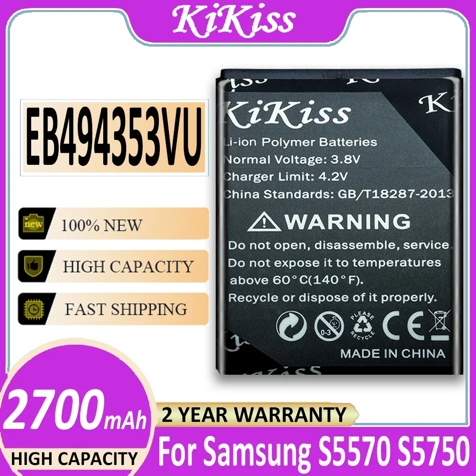 

Сменная батарея для SAMSUNG S5330 GT-S5570 I559 S5570 S5232 C6712 S5750, аккумуляторная батарея EB494353VU + номер отслеживания