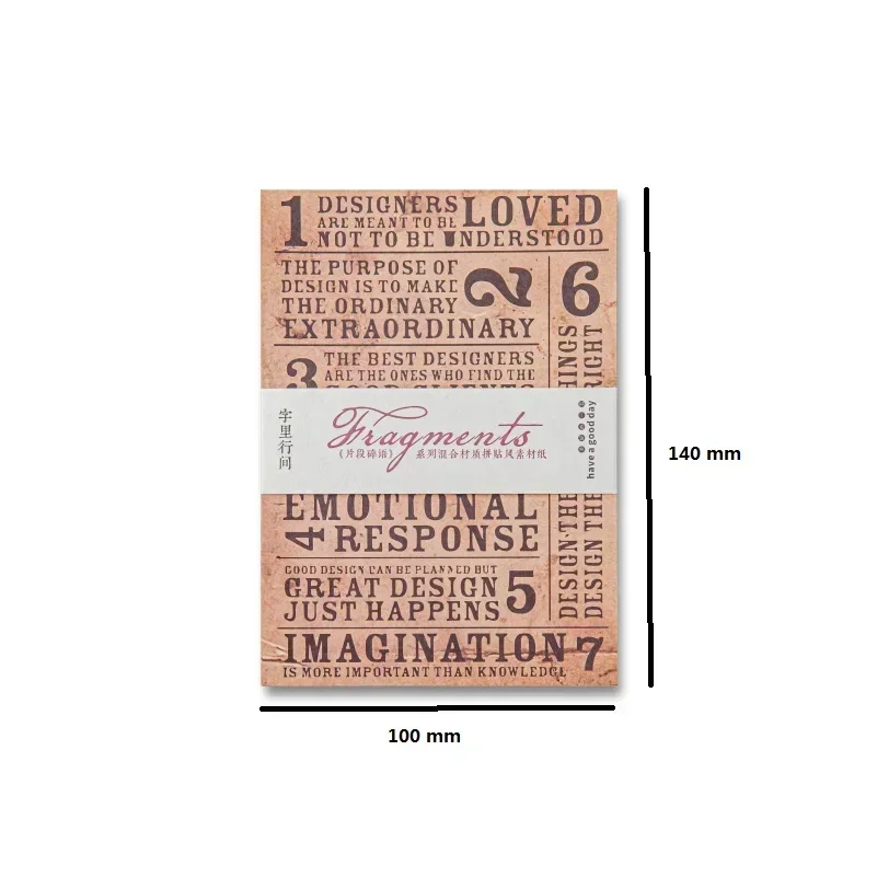 30Pcs Paper Retro Notebook Decoration DIY  Label Paper 12*9CM Stickers Planner s Vintage Material Old Scrapbooking - 6