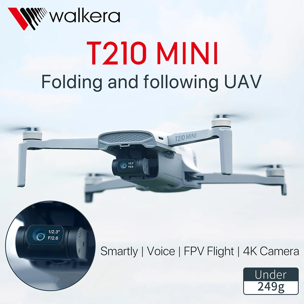 Walkera T210 Mini 4k Drone With Camera For Adults Gps Foldable