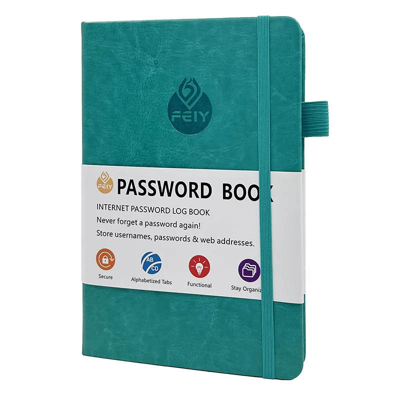 B6 Password Notebook Address Journal With Alphabetized Tabs leather notebook password book address book