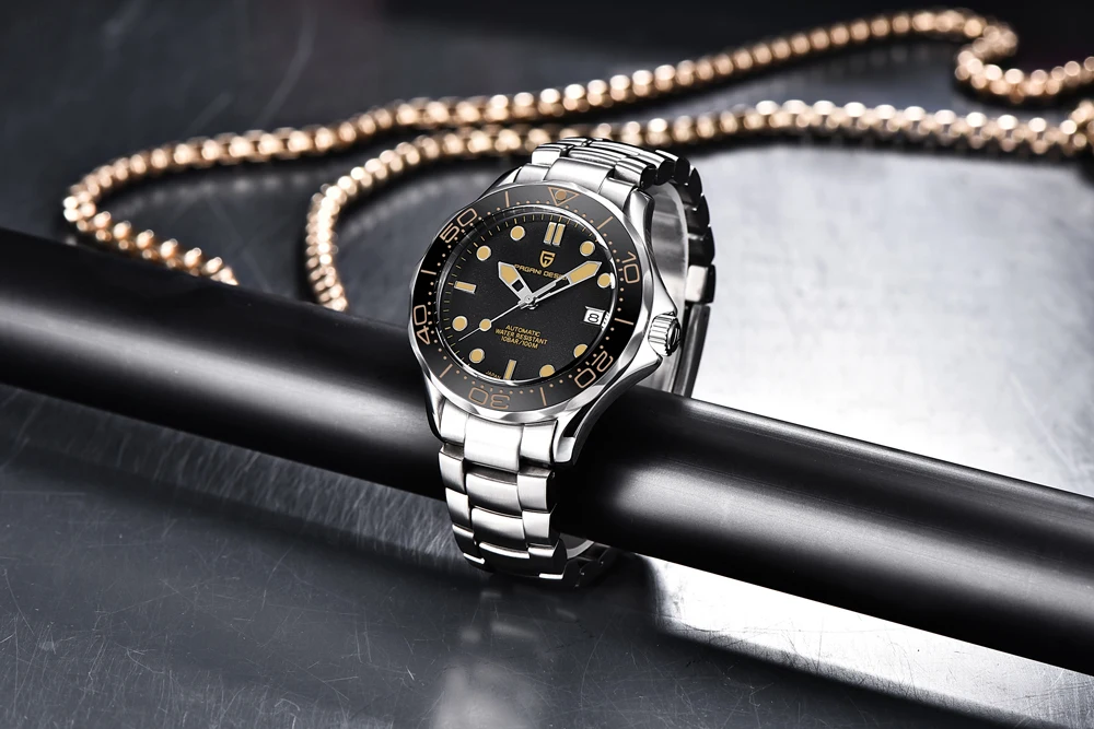 Pagani Design Luxury Automatic Men Wristwatch Sapphire AR Diver Image 9