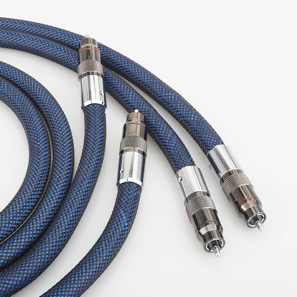 Audiocrast Silver Plated Rca Interconnect Cable Stereo Hi-Fi Audio Analogue Lead High End Phono Rca Cable Rca To Rca Audio Cable