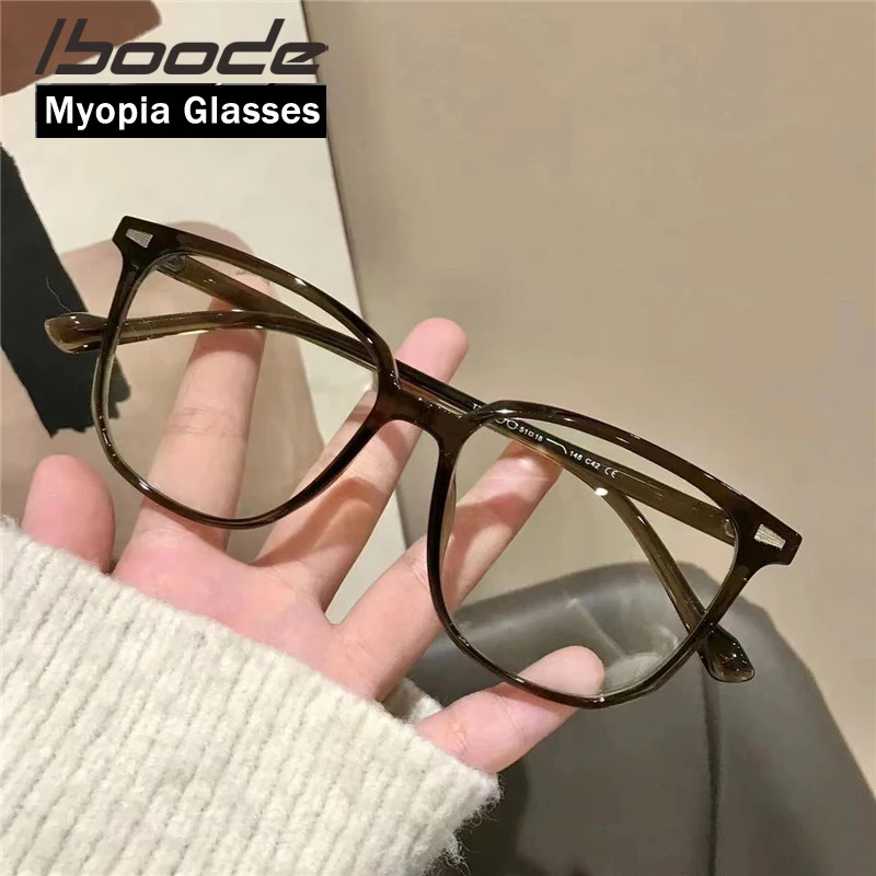 Myopia Glasses Diopter 0 -0.5 -1 -1.5 -2.5 -5 -6 Finished Near Sighted Glasses Vintage Anti Blue Light Myopia Spectacles Frames