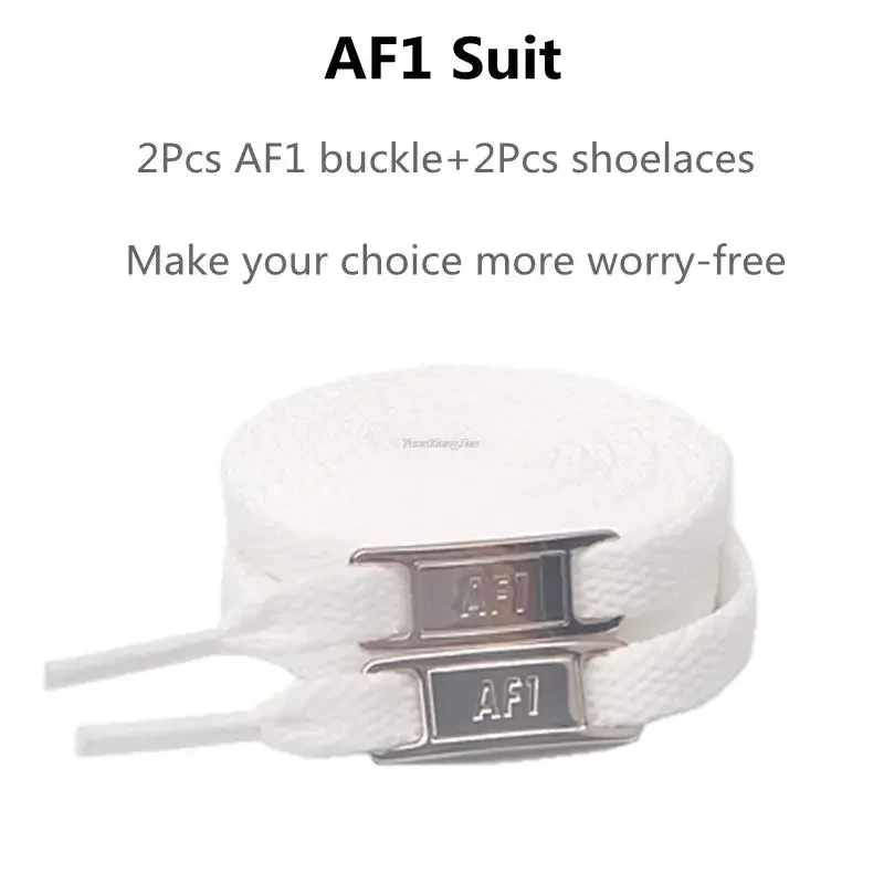 AF1 슈트 콤비네이션 메탈 버클 신발끈 클래식 블랙 화이트 플랫 슈레이스 및 신발 장식 슈트 스니커즈 신발 액세서리