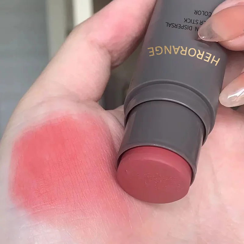 Tri-color Blush Stick Waterproof Strong coverage Blush Facial Brightening Profile Suitable for all skin tones