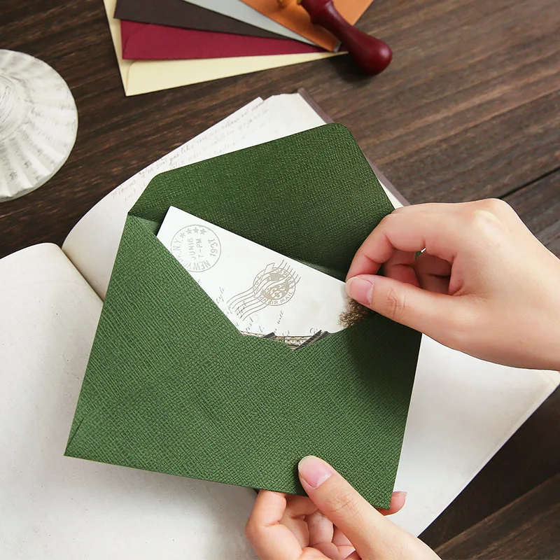 20pcs/pack C6 Paper Envelopes Retro Hemp Texture Western Envelopes for Wedding Party Invitation Greeting Cards Gift Envelopes