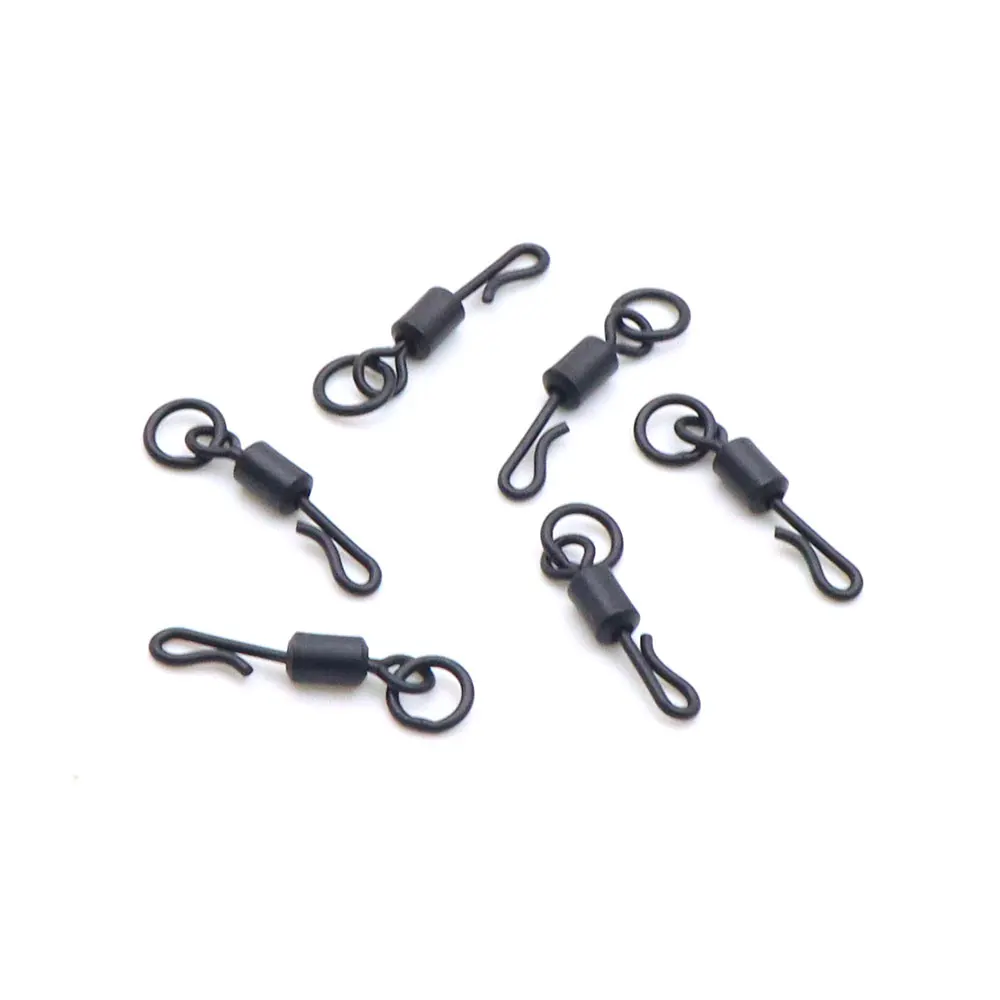 Carp Fishing Swivels Hair Ronnie Rig Connector Accessories Fishing Snap Hook Swivel For Carp Coarse Sleeve Terminal Tackle 20pcs 4