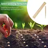 Wooden Plant Ruler Spacer Tool Seeder Planting Ruler With Holes And Plant Dibber Wooden Spacing Template Garden Ruler Gardening 6