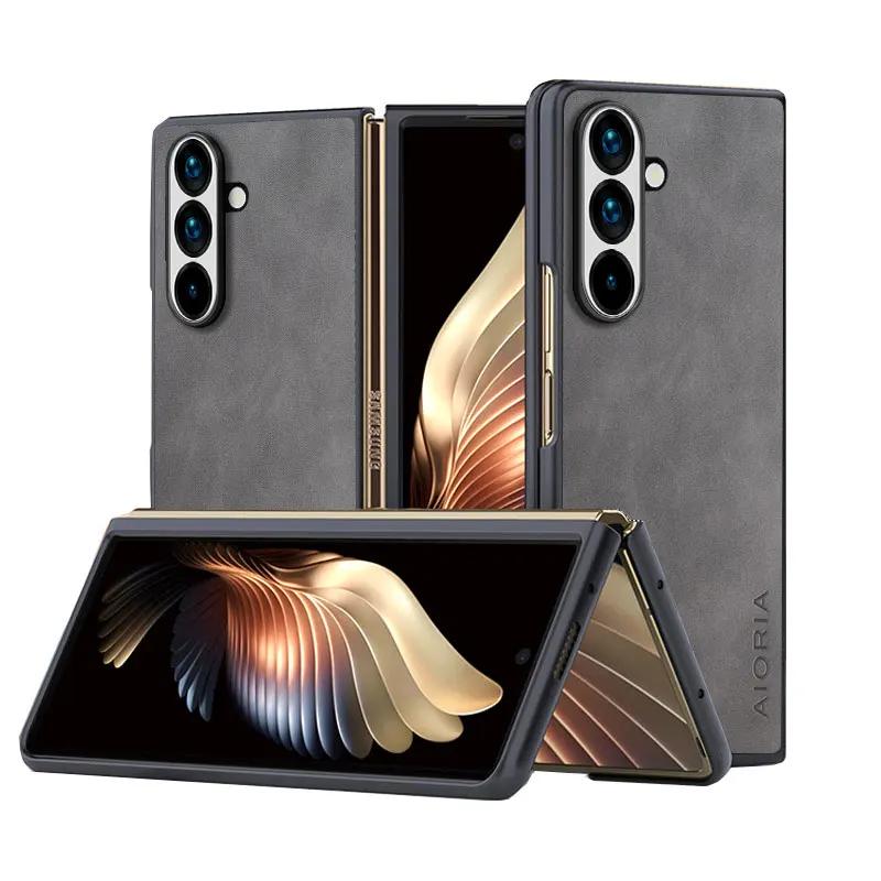 Silky Feel Lightweight Durable PU Leather Foldable Phone Case Cover