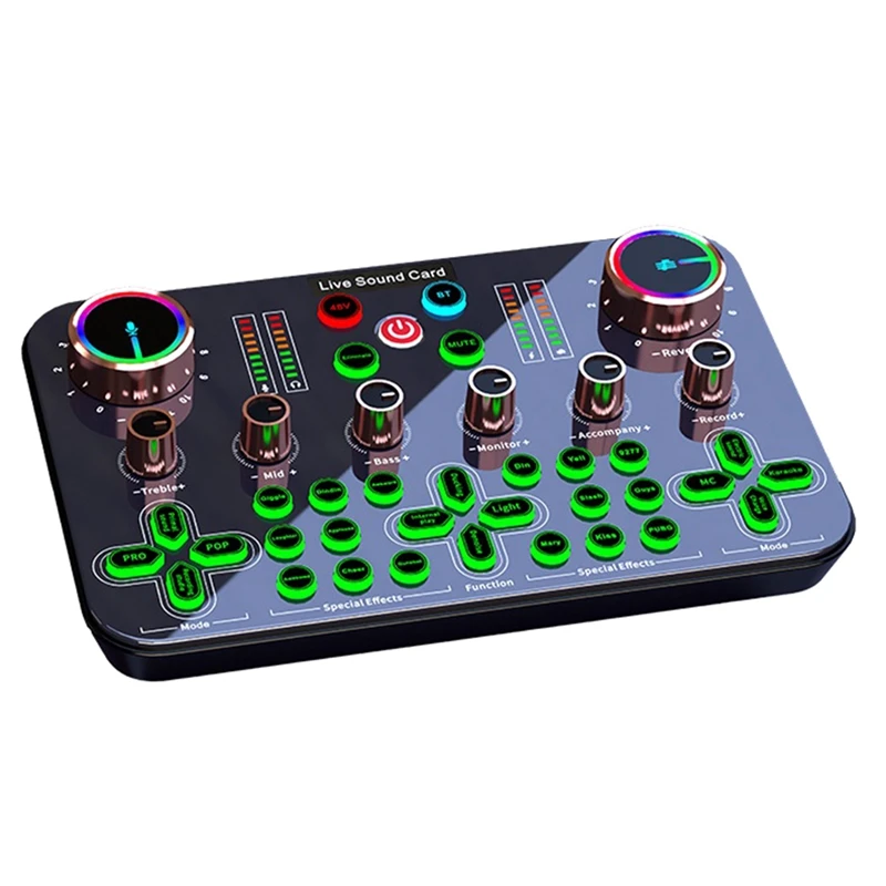 

K600 Sound Card Professional Live Broadcast Equipment Accessory Kit Audio Sound Card Mixer Mobile Phone Computer Universal