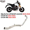 Motorcycle Exhaust 50.8mm Muffler Escape Modified Tube Header Front Link Pipe Slip On For LFFAN KP mini150 LF150-5U 5W 2015-2023