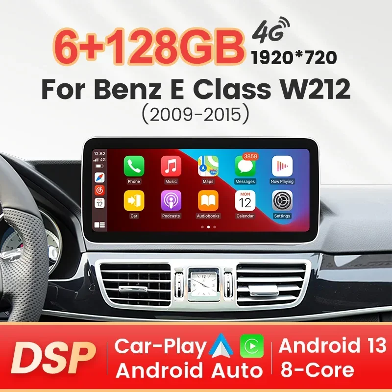 

Android 13 Voice Wireless Auto Wireless Carplay Stereo Car Radio Multimedia GPS Player For Mercedes Benz E Class W212 2009-2016