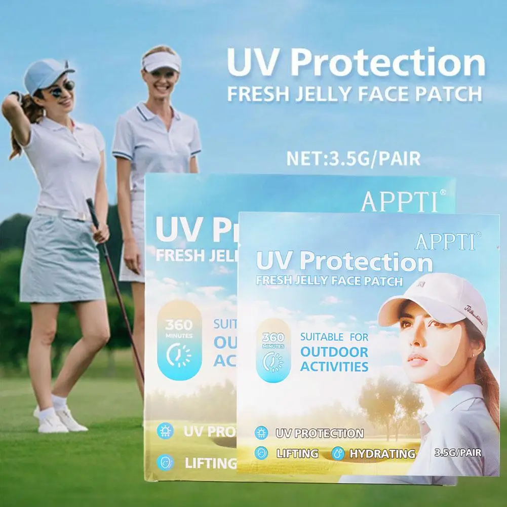 5*2PCS Sunscreen Face Patch Golf Sunscreen Patch UV Face Sunscreen Face Sunscreen Ski Patch Face Antifreeze Patch Black I2F2 2pcs lot new originai fm18l08 70 sg 1808 70 sg 18w08 sg 16w08 sg sgtr 1608 120 sg sop28 patch memory