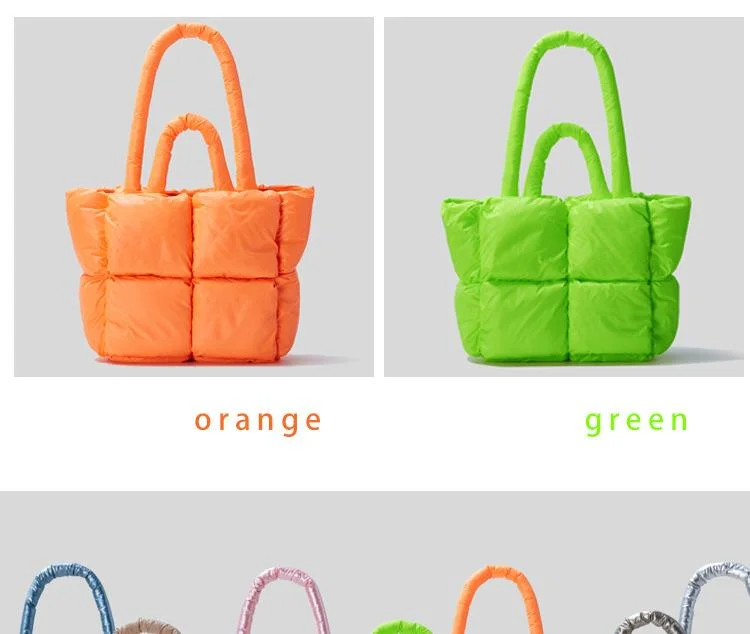 Borsa a mano, nuovo modello sul mercato, borsa da donna imbottita di alta qualità, alla moda e classica, semplice, spazio, tinta unita, morbida, a quadri, borsa a tracolla imbottita_voghion.com