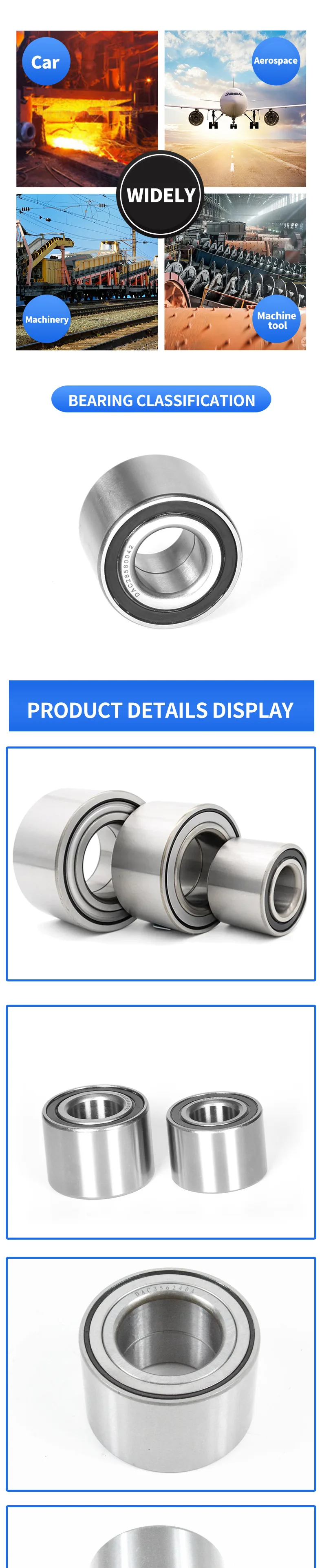 Description Picture 3 of itemCars Hub Bearings DAC39680037 39x68x37 High Precision And High Load