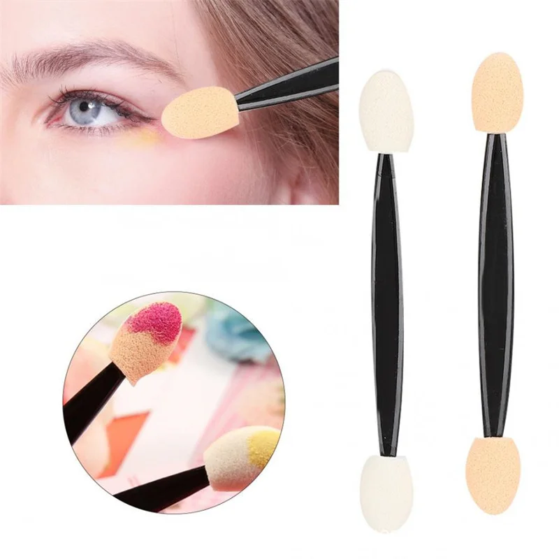 10/30/50/100Pcs Nail Powder Brushes Sponge Double Sided Applicator Mirror Chrome Pigment Easy Sponge Stick Cosmetic Makeup Tools