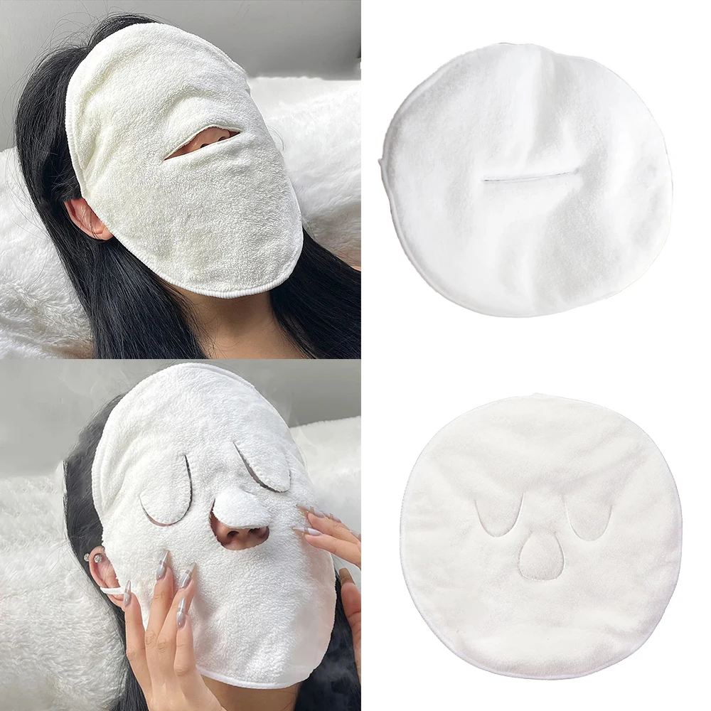 Cotton Hot Compress Towel Wet Compress Steamed Face Towel Skin Care Mask Opens Skin Pore Clean Hot Compress Moisturizing 3